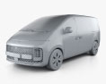Hyundai Staria Premium 2022 3D-Modell clay render