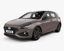 Hyundai i30 hybrid hatchback 2022 3D model