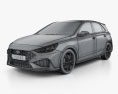 Hyundai i30 N Fließheck 2020 3D-Modell wire render