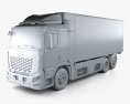 Hyundai Xcient FCEV Box Truck 2022 3d model clay render
