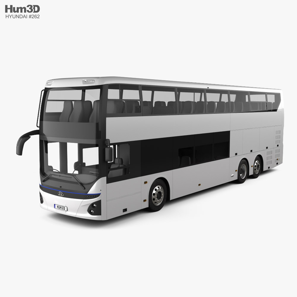 Hyundai Elec City Double-Decker Bus 2021 3D model