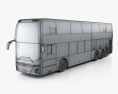 Hyundai Elec City Двоповерховий автобус 2021 3D модель wire render