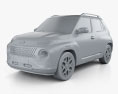 Hyundai Casper 2022 3d model clay render