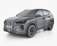 Hyundai Tucson CN-spec 2019 3D-Modell wire render