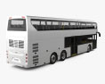 Hyundai Elec City Double Decker Bus mit Innenraum 2021 3D-Modell Rückansicht