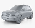 Hyundai Venue Turbo 2022 3D-Modell clay render