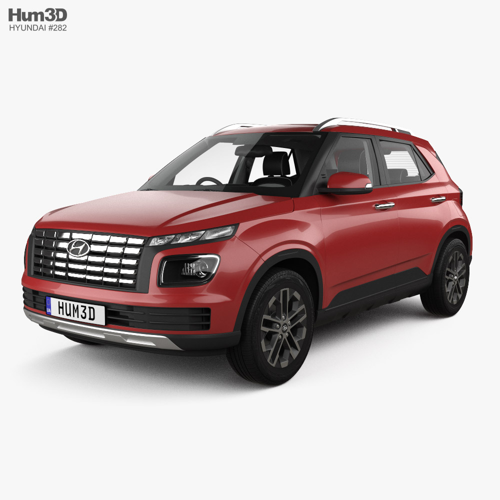 Hyundai Venue Turbo con interior 2022 Modelo 3D