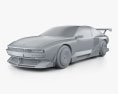 Hyundai N Vision 74 2022 Modelo 3D clay render