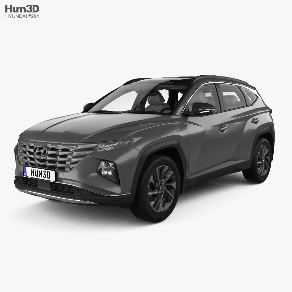 Hyundai Tucson LWB з детальним інтер'єром 2021 3D модель