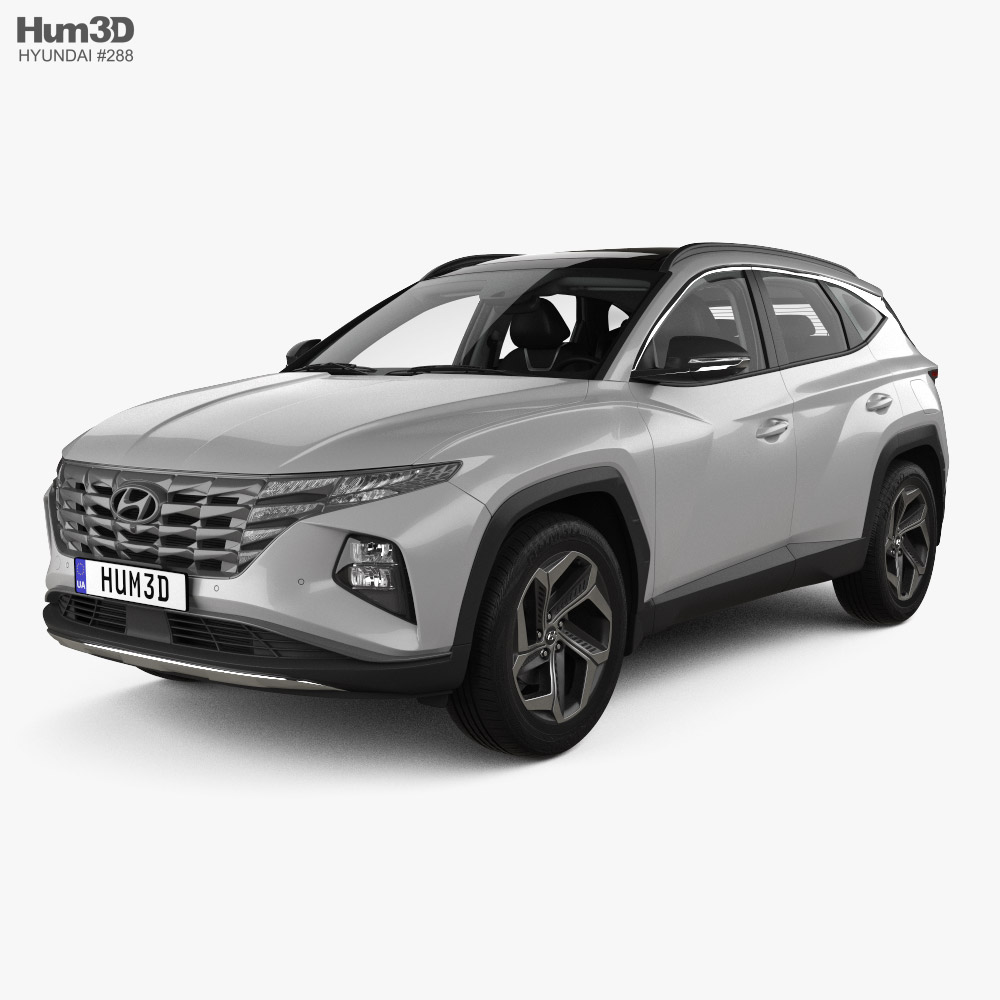Hyundai Tucson SWB ibrido con interni 2022 Modello 3D