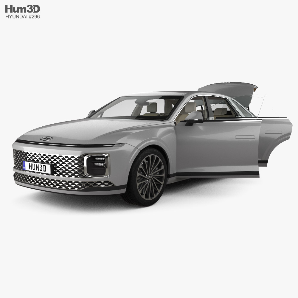 Hyundai Grandeur з детальним інтер'єром 2023 3D модель