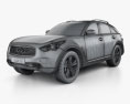 Infiniti FX (S51) 2008 3D модель wire render