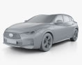 Infiniti Q30 S 2018 3d model clay render