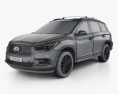 Infiniti QX60 2019 3d model wire render