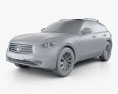 Infiniti QX70 S Ultimate 2018 3D-Modell clay render