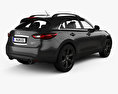 Infiniti QX70 2018 3d model back view