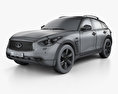 Infiniti QX70 2018 3d model wire render