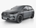 Infiniti QX50 2021 3d model wire render