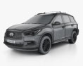 Infiniti QX60 with HQ interior 2019 3d model wire render