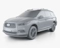 Infiniti QX60 with HQ interior 2019 3d model clay render