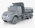 International DuraStar Dump Truck 3-axle 2015 3d model clay render
