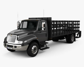 3D model of International DuraStar Flatbed Truck 2015