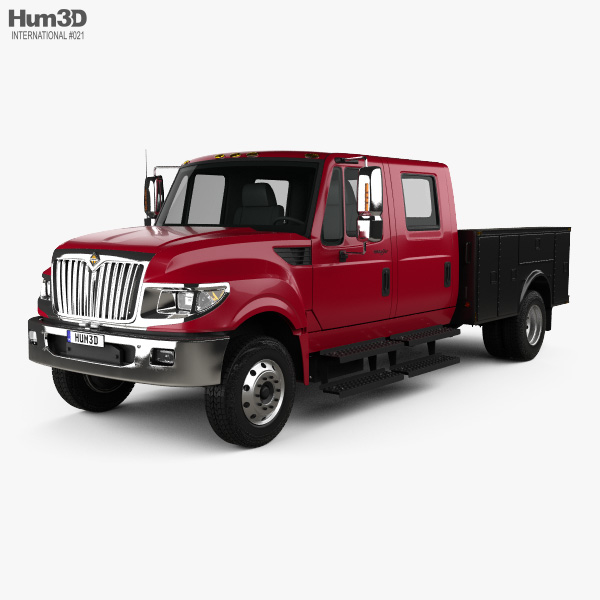 International TerraStar Double Cab Service Truck 2015 3D model