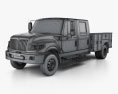 International TerraStar Double Cab Service Truck 2015 3d model wire render