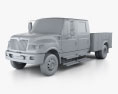 International TerraStar Double Cab Service Truck 2015 3d model clay render