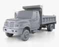 International TerraStar Dump Truck 2015 3d model clay render