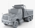 International WorkStar Dump Truck 2015 3d model clay render