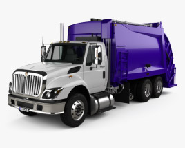 3D model of International WorkStar Garbage Truck Rolloffcon 2015