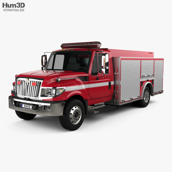 International TerraStar Пожежна машина 2015 3D модель