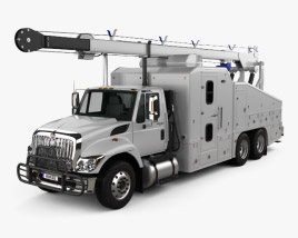 International WorkStar Crane Truck 2017 3D model