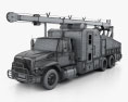 International WorkStar Crane Truck 2017 3d model wire render