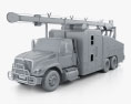 International WorkStar Crane Truck 2017 3d model clay render