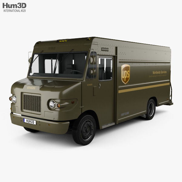 International 1552SC P70 UPS Truck 2015 3D model