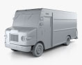 International 1552SC P70 UPS Truck 2015 3d model clay render