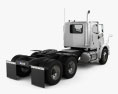 International 9200 Day Cab Tractor Truck 2009 3d model back view