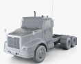 International 9200 Day Cab Sattelzugmaschine 2009 3D-Modell clay render