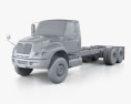 International Durastar 4400 SBA Chassis Truck 2011 3d model clay render