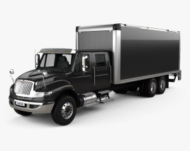 International Durastar Crew Cab Box Truck 2022 3D model