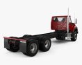 International HV613 Day Cab Chassis Truck 3-axle 2022 3d model back view