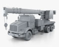 International HX620 Crane Truck with HQ interior 2019 3d model clay render