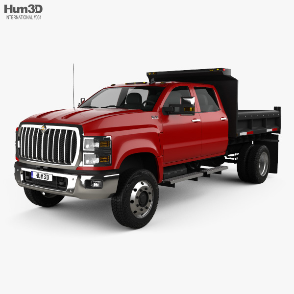 International CV Crew Cab Landscape Dump Truck 2022 3D model