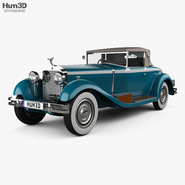 Isotta Fraschini Tipo 8A Cabriolet 1924 3Dモデル