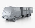 Isuzu NPR Dump Truck 2014 3d model clay render