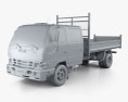 Isuzu NPR Tipper Van Truck 2014 3d model clay render