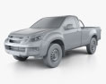 Isuzu D-Max Single Cab 2014 3d model clay render