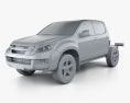 Isuzu D-Max Double Cab Chassis 2014 3d model clay render